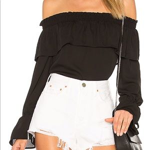 by the way. black off the shoulder top